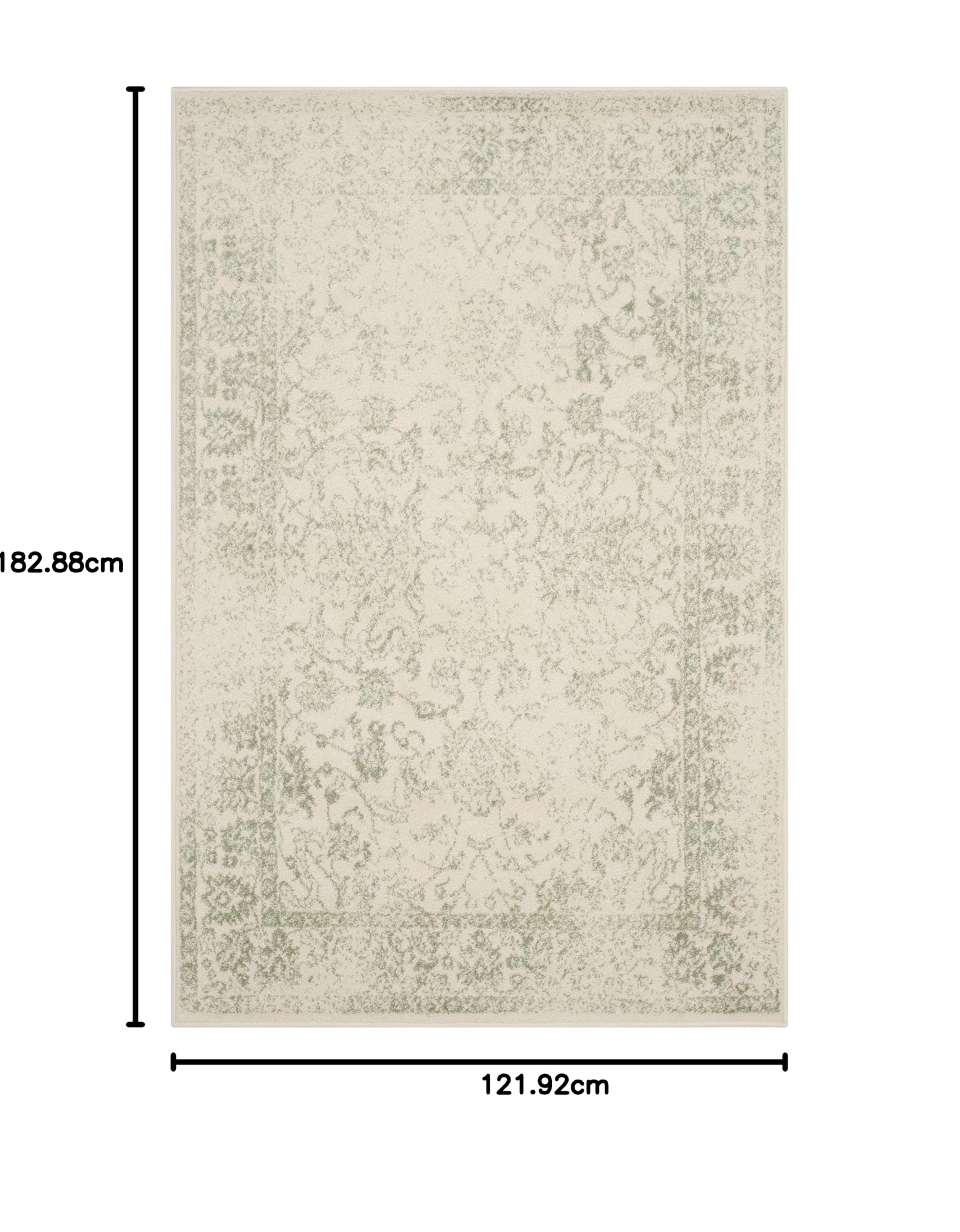 送料無料 SAFAVIEH アクセントラグ アイボリー/セージ ADR109V